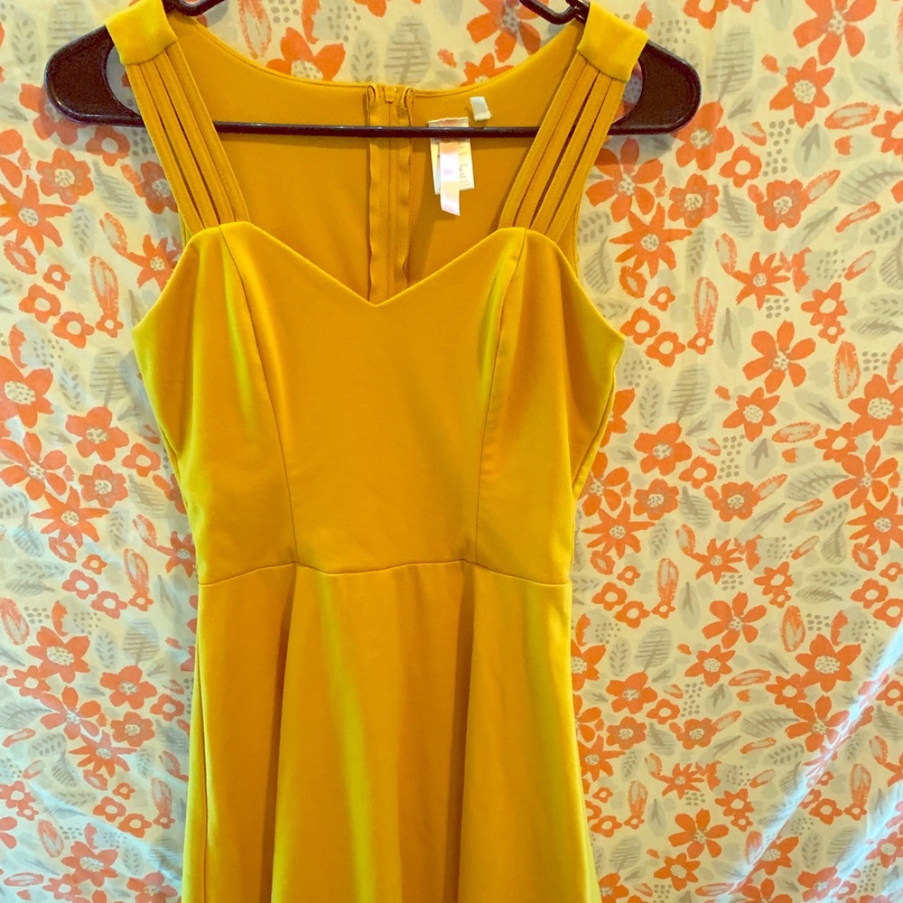 Summertime mustard yellow strappy dress